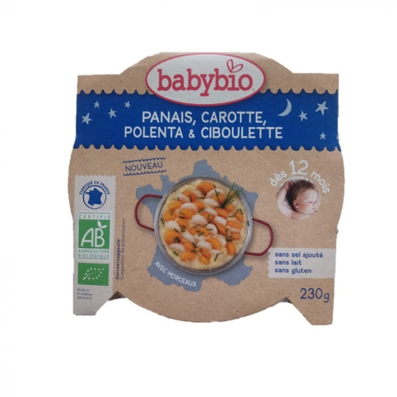 Panais, carotte, polenta et ciboulette - 230 g - Dès 12 mois